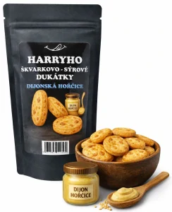 Sýrovo-škvarkové dukátky s Dijónskou hořčicí 120g