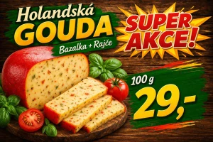 Gouda Bazalka a Rajče 100g