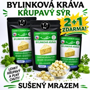 Křupavý sýr Bylinková kráva 100g 2+1 ZDARMA